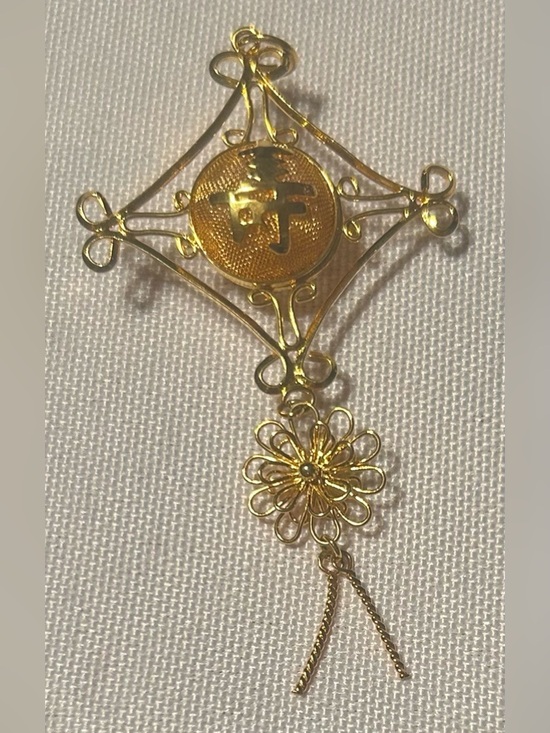 Unbranded Jewelry - Vintage Gold Tone Filigree Gilt Vinaigrette Pendant (chain not included)